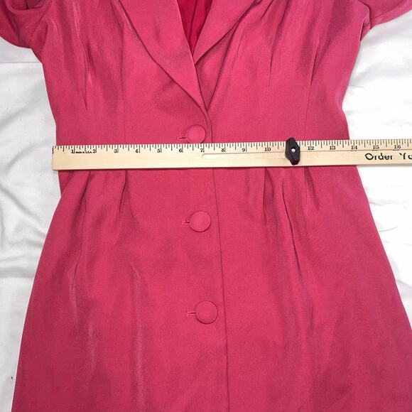 Lovers And Friends City Blazer Dress Size XS Magenta Hot Pink Mini Sexy Retro - Picture 7 of 14